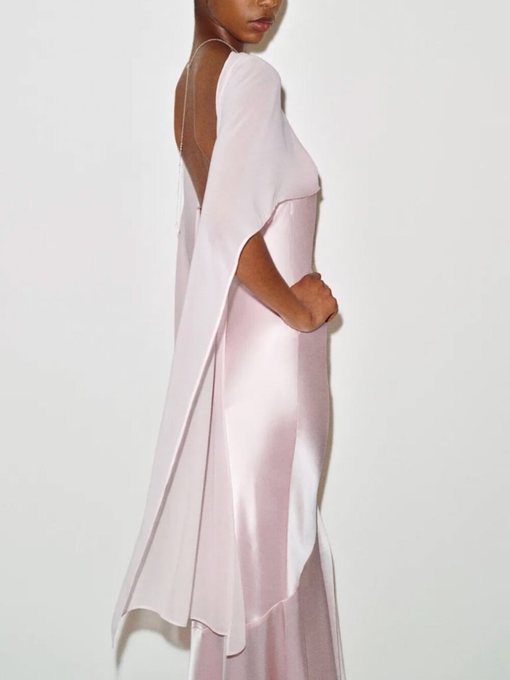 NWT Reformation Tiffani Silk Maxi Dress Gown US2 Cherry Blossom Pink - Picture 6 of 12